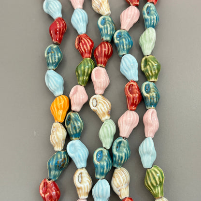 Ceramic Multicolor Shell Strand