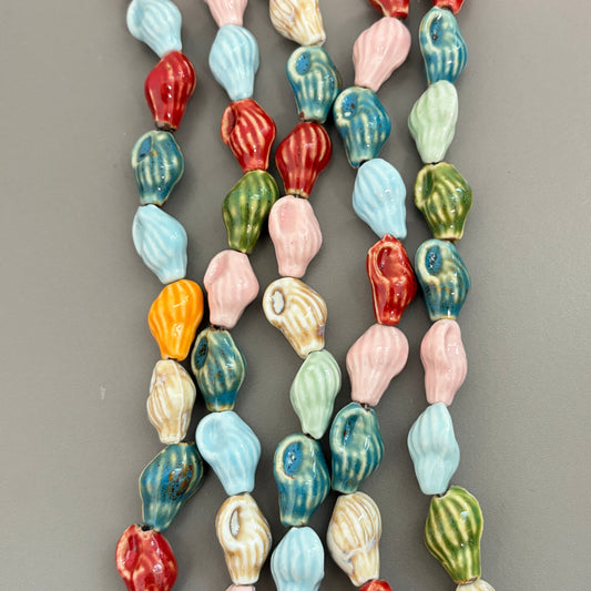 Ceramic Multicolor Shell Strand