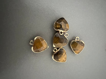 15mm gemstone heart