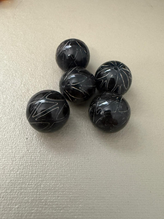 23mm Flowered Buffalo Bone Loose (30256)