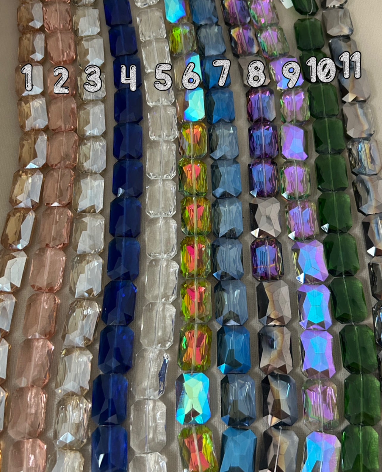 18*27mm Rect. Crystal Strand-30315