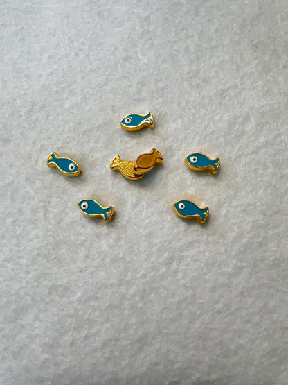 Fish 12.5mm 24k G/P (29640) pc
