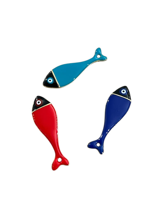 35x11mm Enamel Evil Fish (29770)