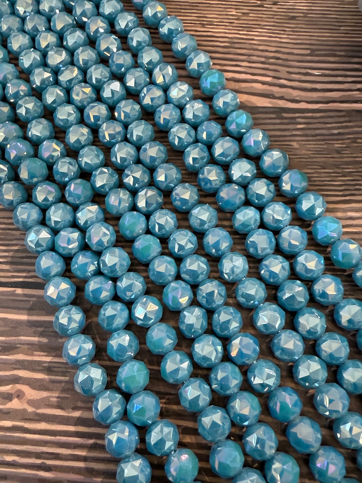 12mm/10mm Cristal Faceted Cristal Strand
