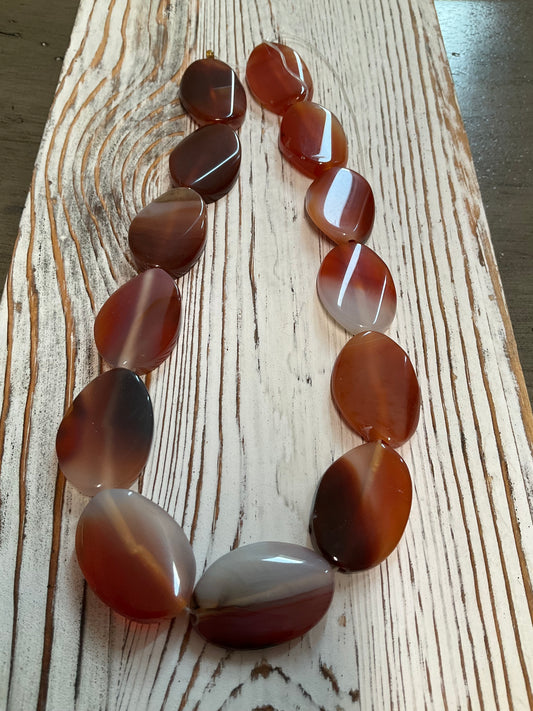 30mm Oval Agate Strand (28336)