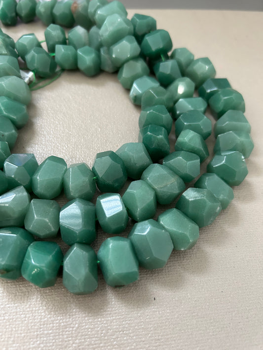 Irr Green Aventurine Nugget Strand