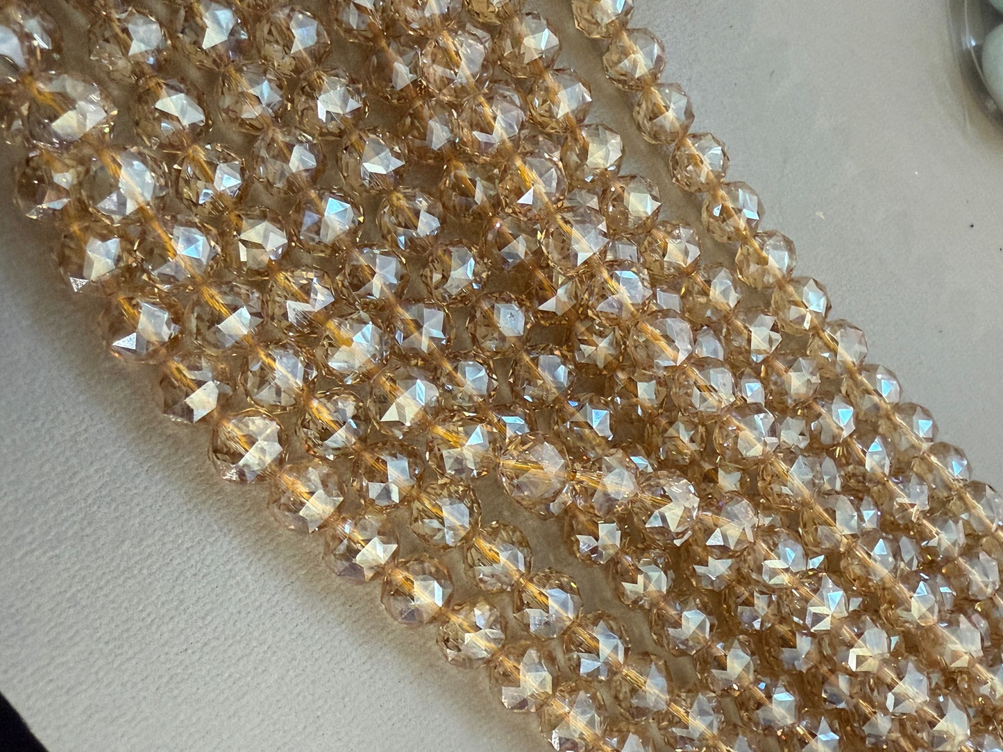 12mm/10mm Cristal Faceted Cristal Strand