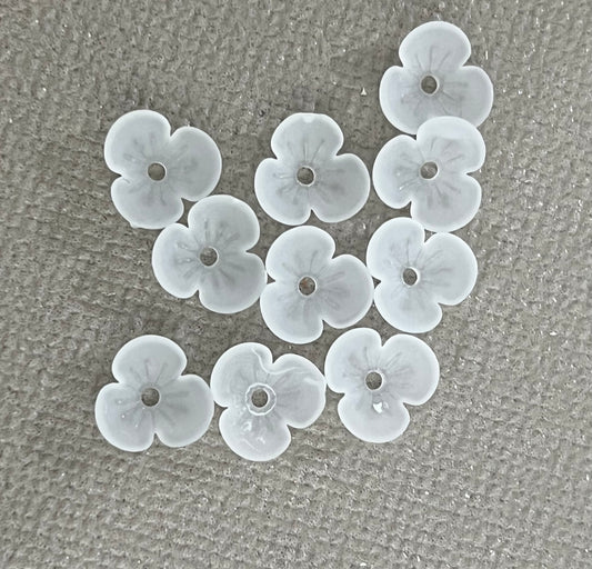 9.5mm Button Flower Acrylic Qty 10 22447