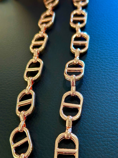 14k Rose gold oval chain. (SBM)