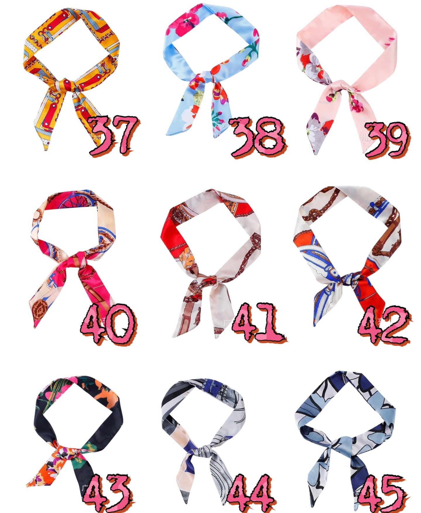Approx. 34-36in Silk Bandana 29967