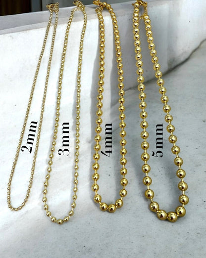 18k Ball Charm Necklaces