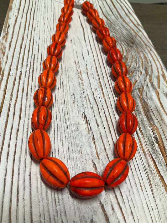 Different Pumpkin Oval Beads (25081)