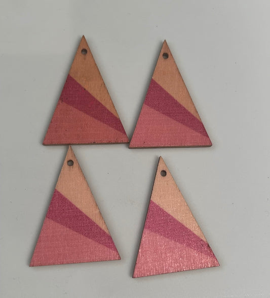 40mm Tría Wood Multicolor Qty 4 26119 Pink Tones
