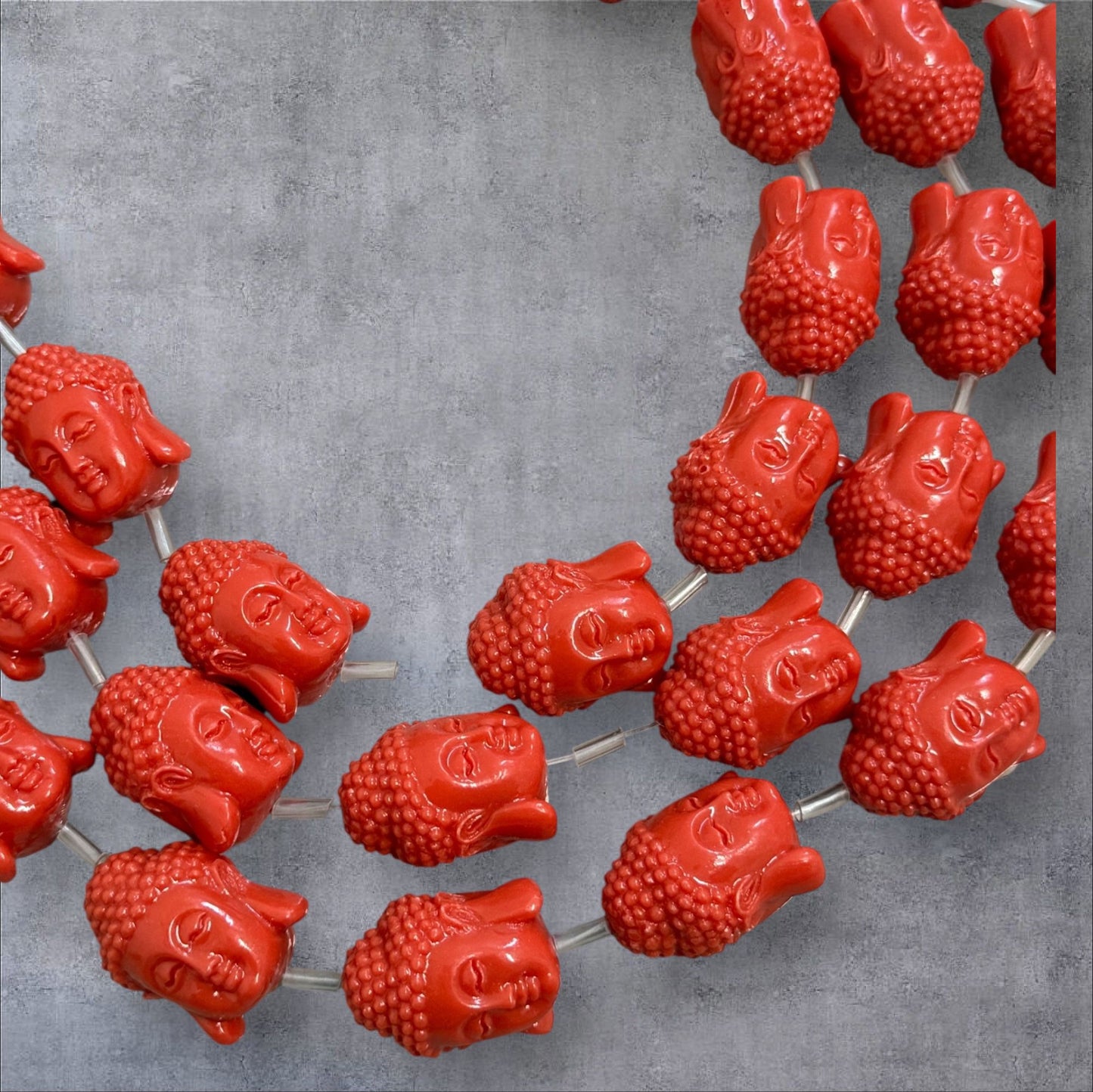 25mm Double-Sided Buddha Resin Strand 29947