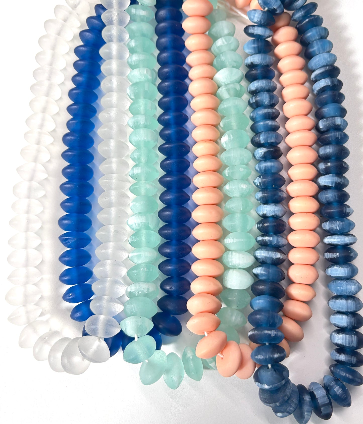 15mm Resin Rondelle 1/2 strand
