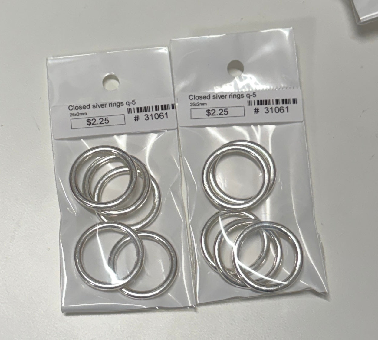 25/2mmm Closed silver (31061)