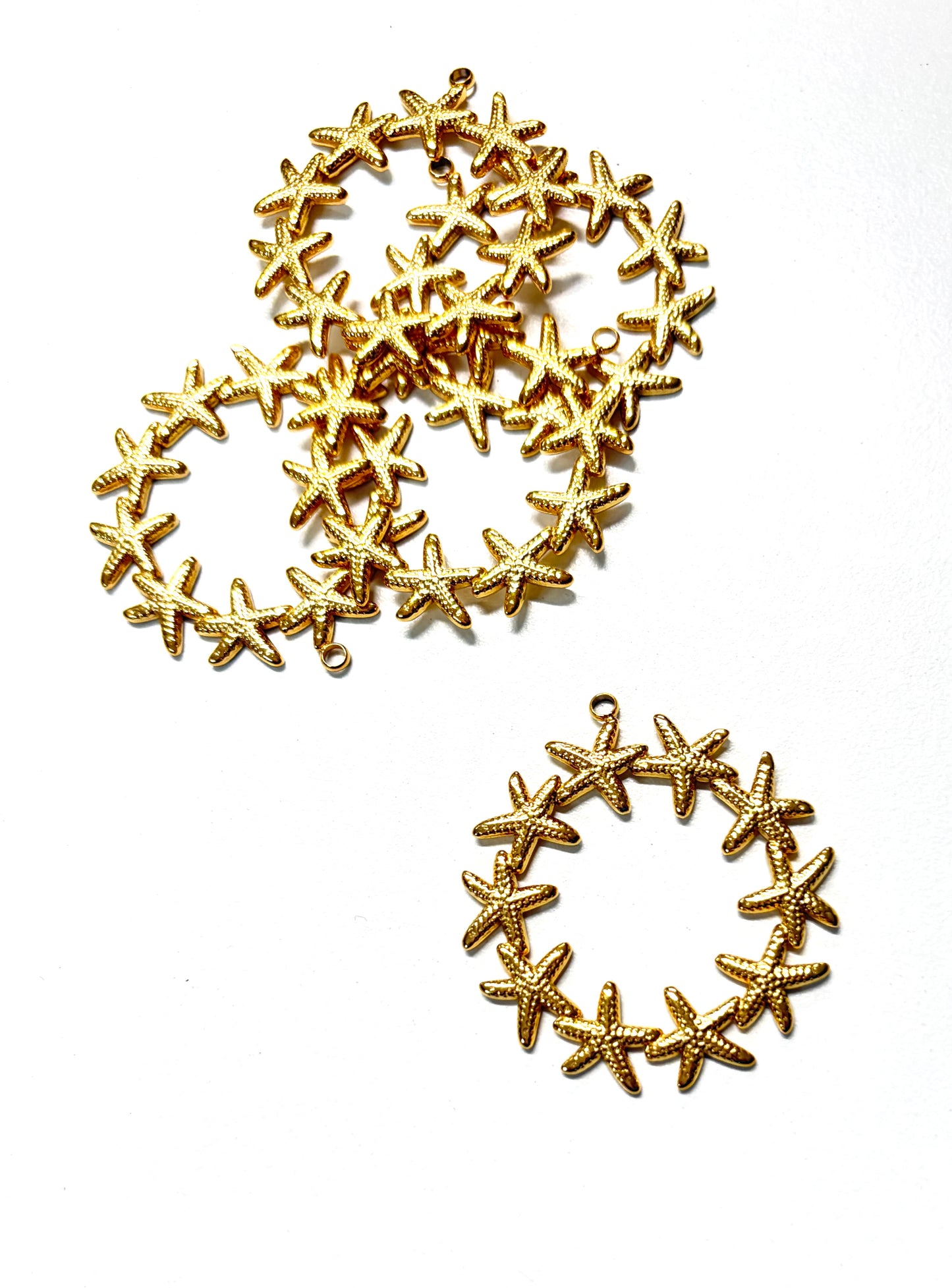 38mm Circle Starfish Charm