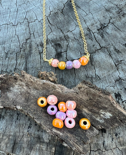 8mm Enamel ceramic round qty 10