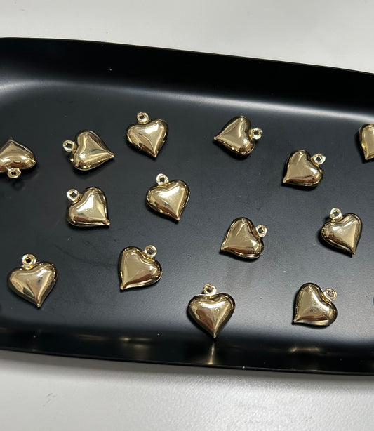 12*13 mm Gold Heart Loose #27002