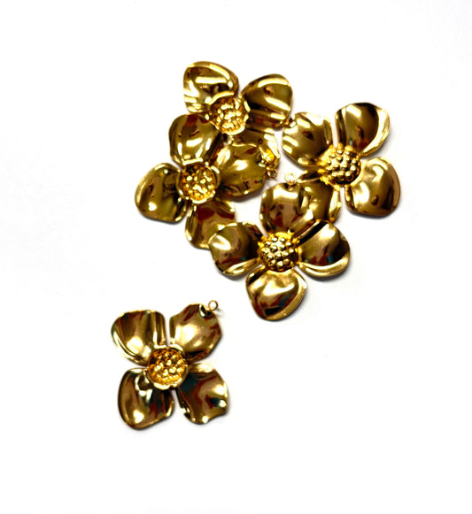 40mm Flower Stainless Steel (pc)