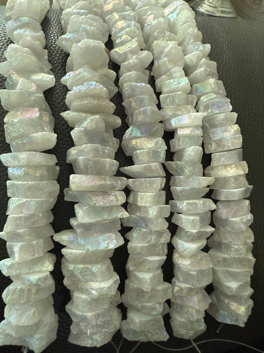 Irregular electroplated quartz white