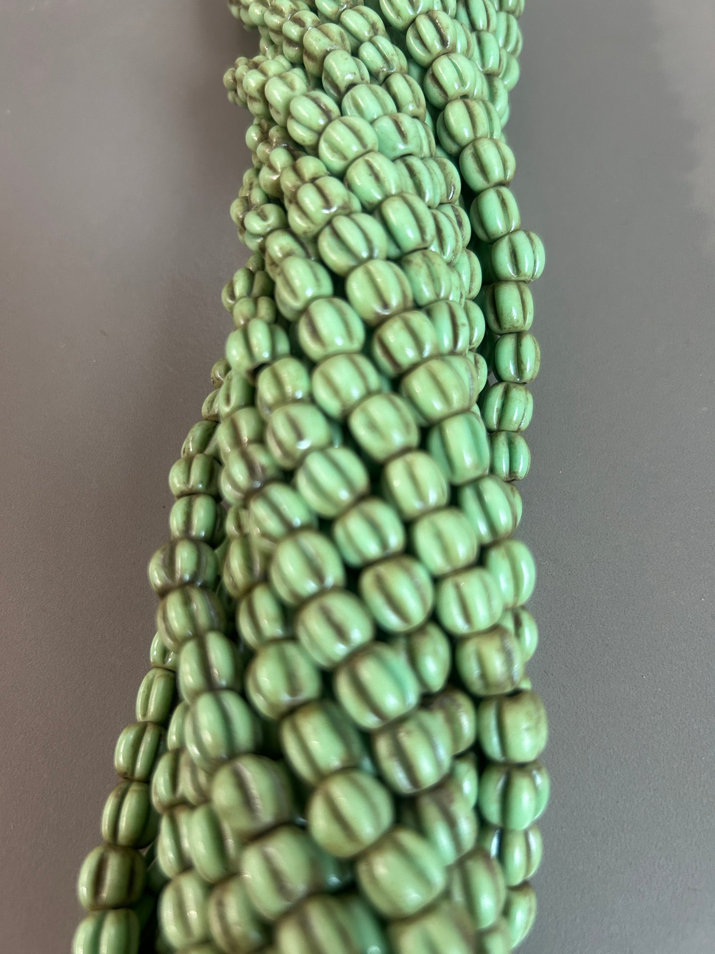 Ethnic African pumpkin style bead