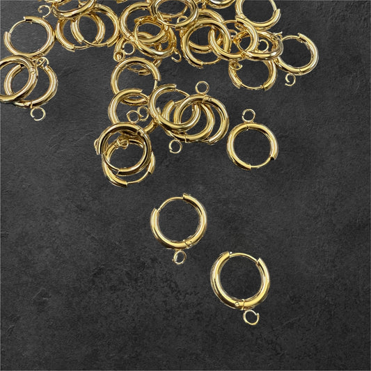 21x18mm pair stainless steel huggie hoop (29841)