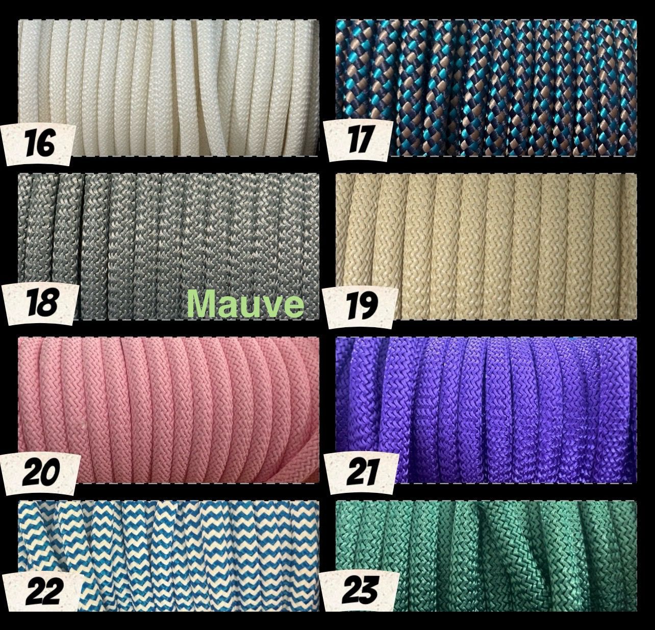 10mm cord per yard firm texture per yard