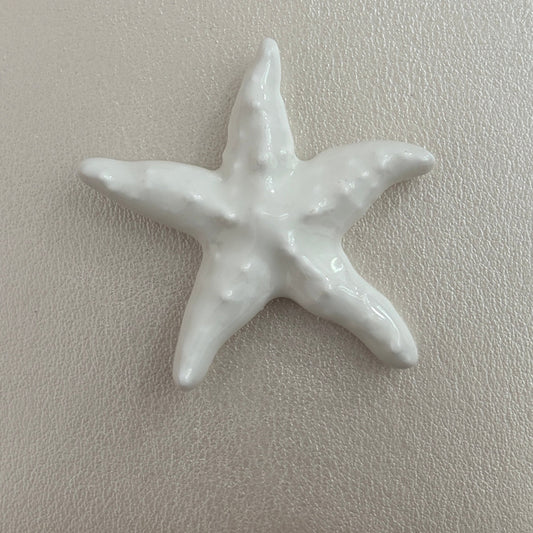35mm Ceramic White Starfish