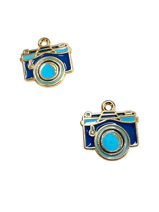 18mm Enamel Camera Charm QTY 2 29890