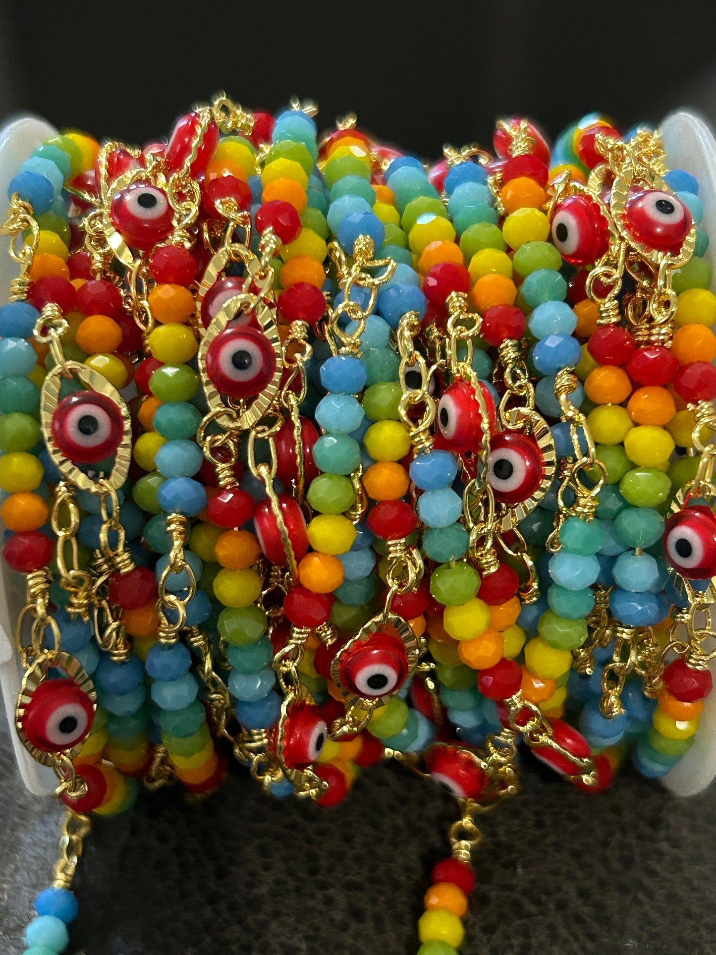 14k multicolor eye chain (SBM)