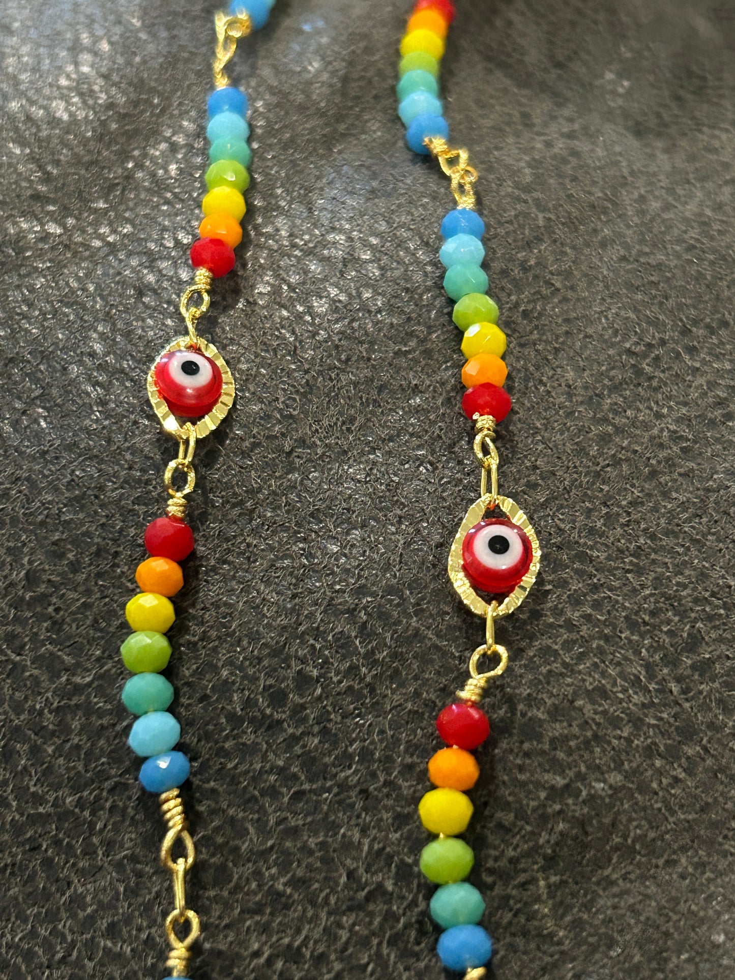 14k multicolor eye chain (SBM)