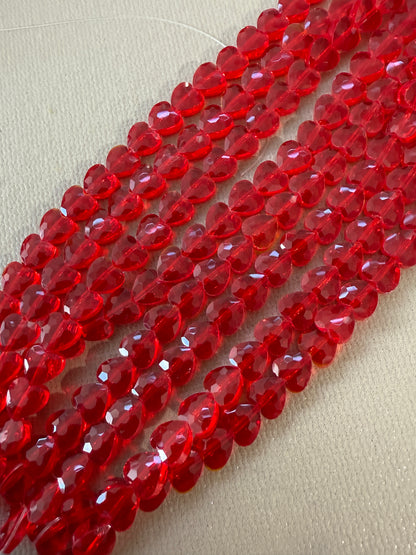 8mm heart strand 5 different colors