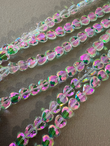 8mm heart strand 5 different colors