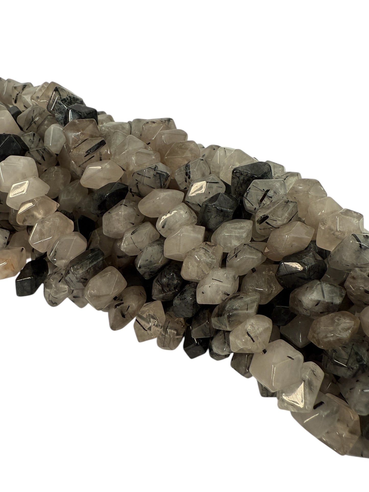 6x11mn Black Quartz Strand 26666