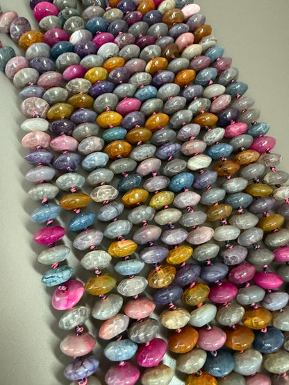 8x16mm Agate Rondelle Strand 28957