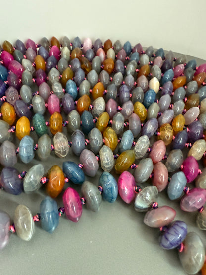 8x16mm Agate Rondelle Strand 28957