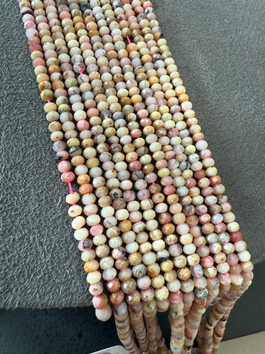 2x3mm Pink opal rondel (29980)