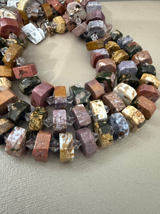 Irr Rondelle Ocean Agate Strand (30088)