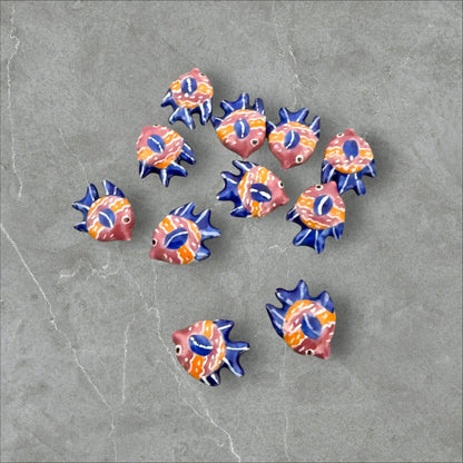 18x21mm porcelain fish