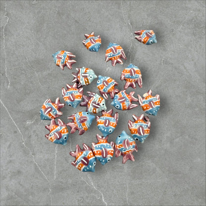 18x21mm porcelain fish