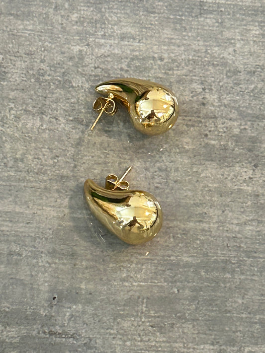 25mm drop 18k earring pair