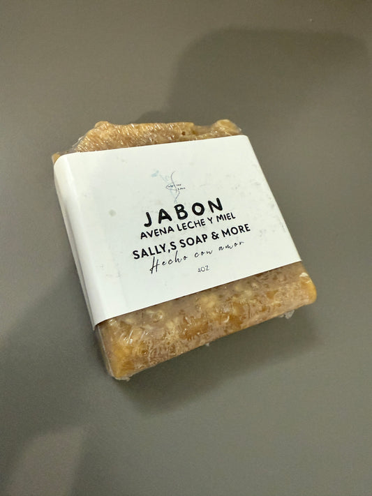 Jabon Natural Avena Leche y Miel