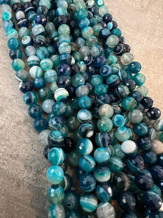 10mm Multi Faceted Agate 26903