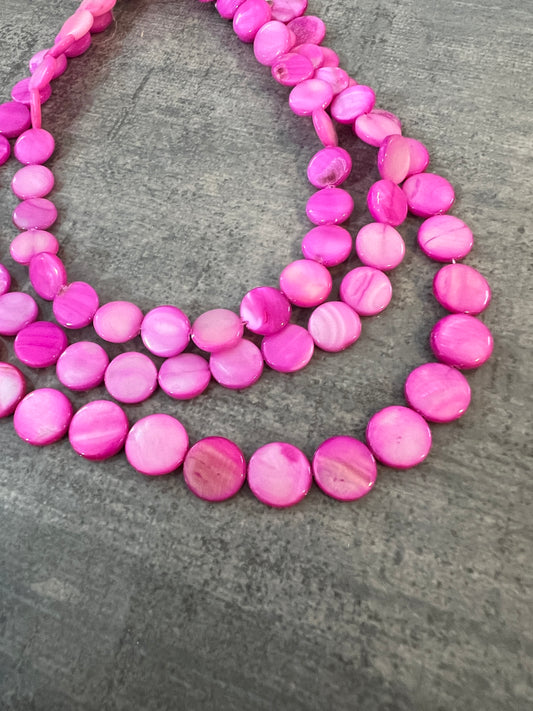 Hot Pink Oval Shell 26907