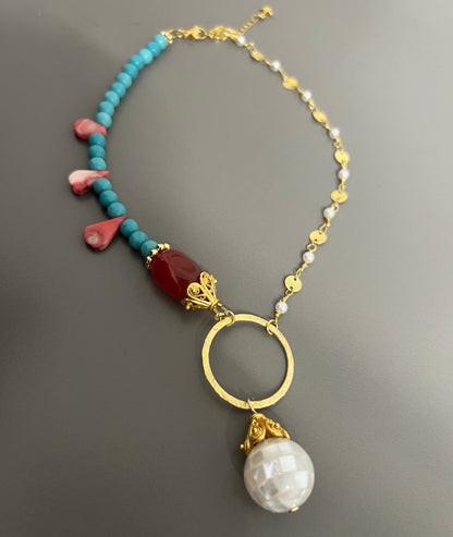 Mosaic pearl w-pink coral 25926