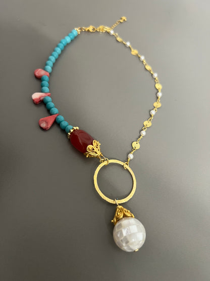 Mosaic pearl w-pink coral 25926