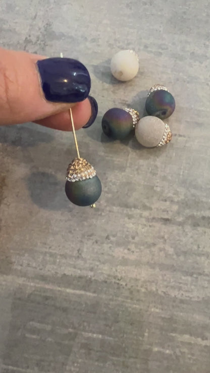 12mm Druxy Drop With Pave -26919