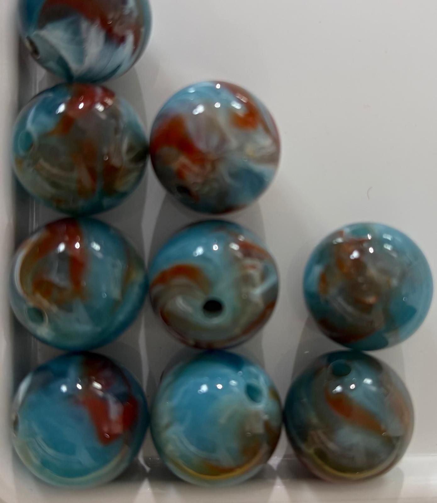 19mm Gem Acrilic Round Bead