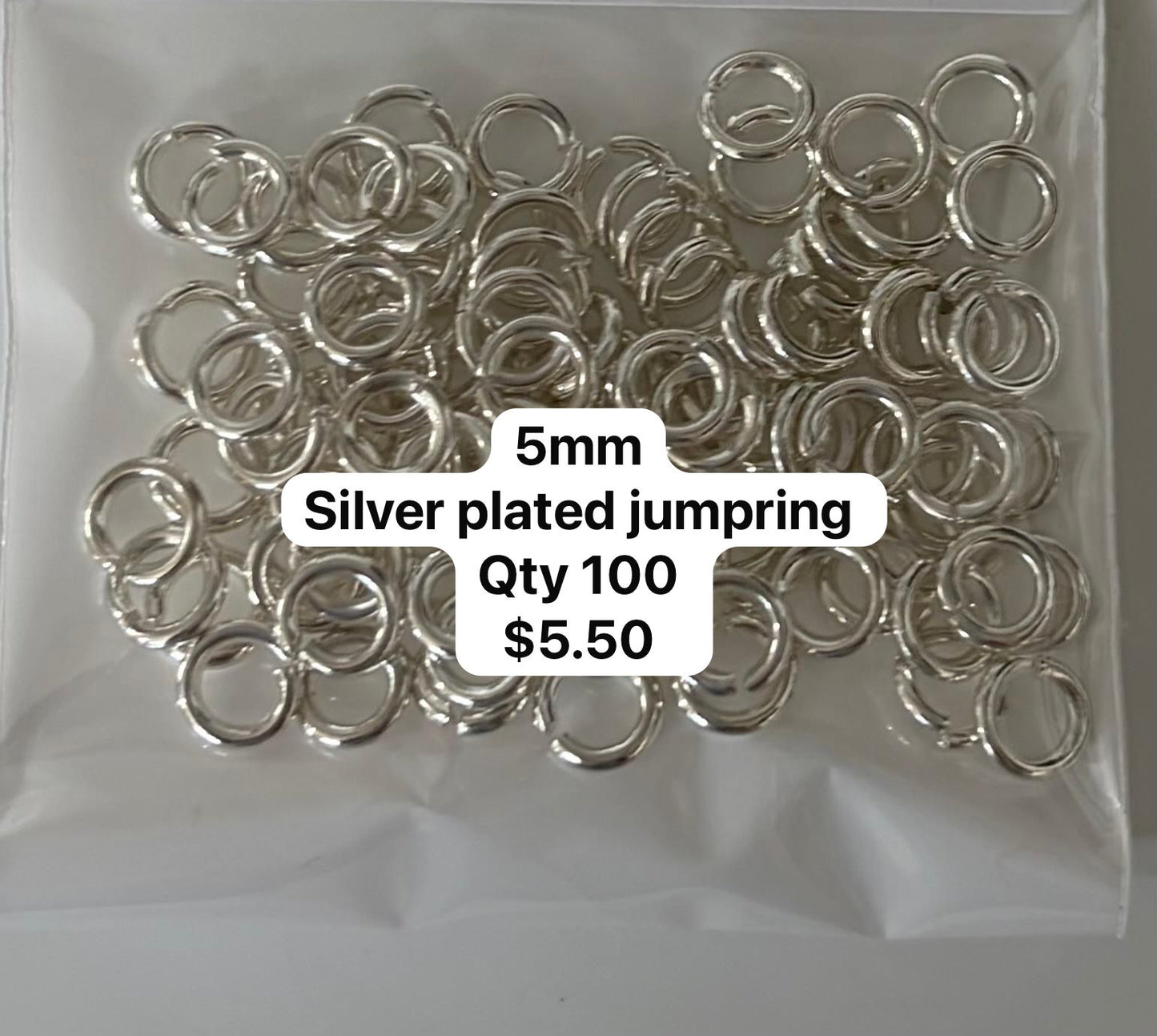 5mm Silver Plated Jumpring (Qty. 100)